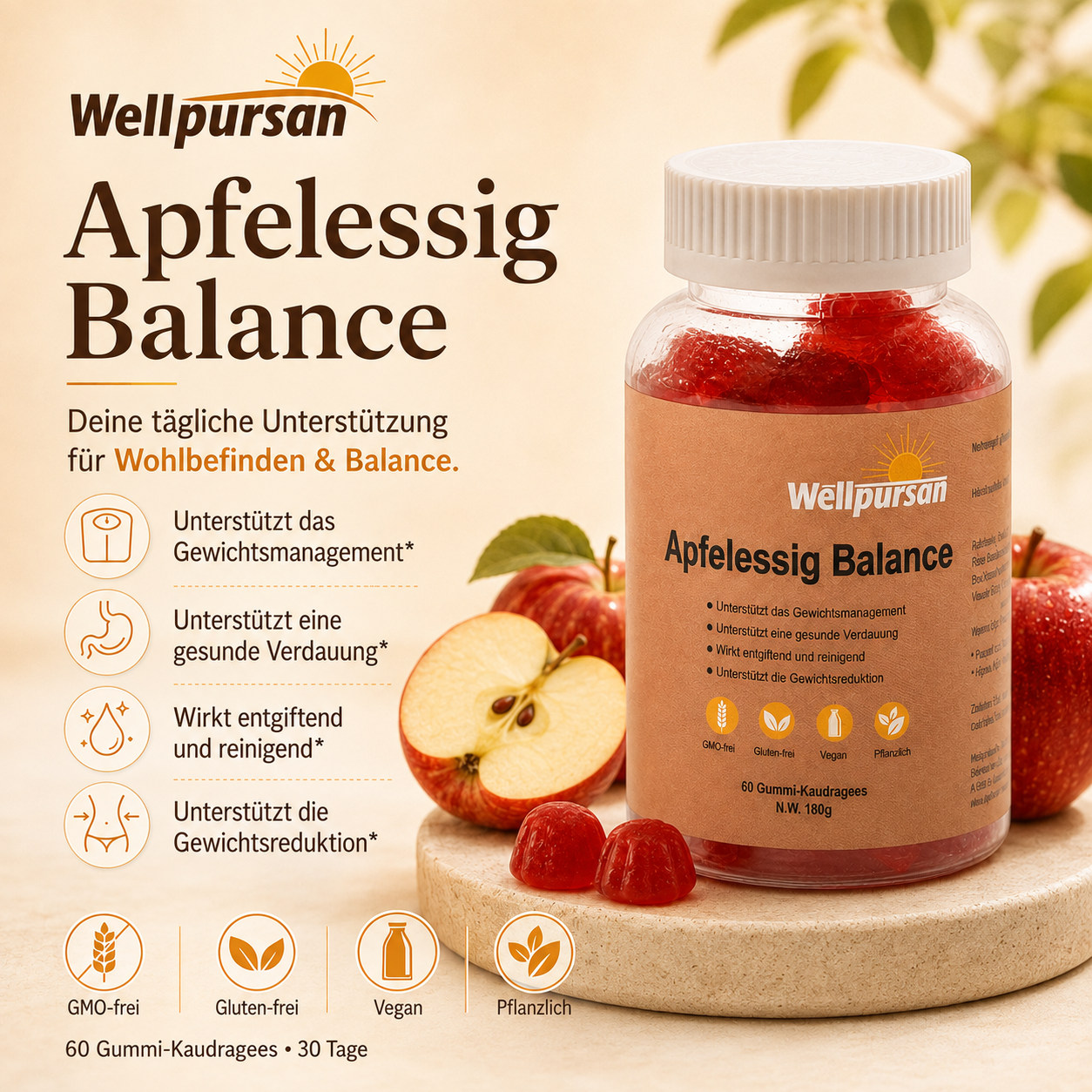 Apfelessig Balance