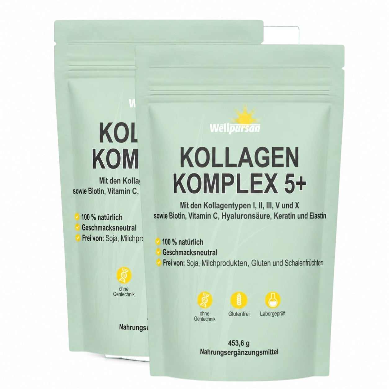 Kollagen-Komplex 5+ Multi-Kollagen Pulver mit Typ I, II, III, V & X