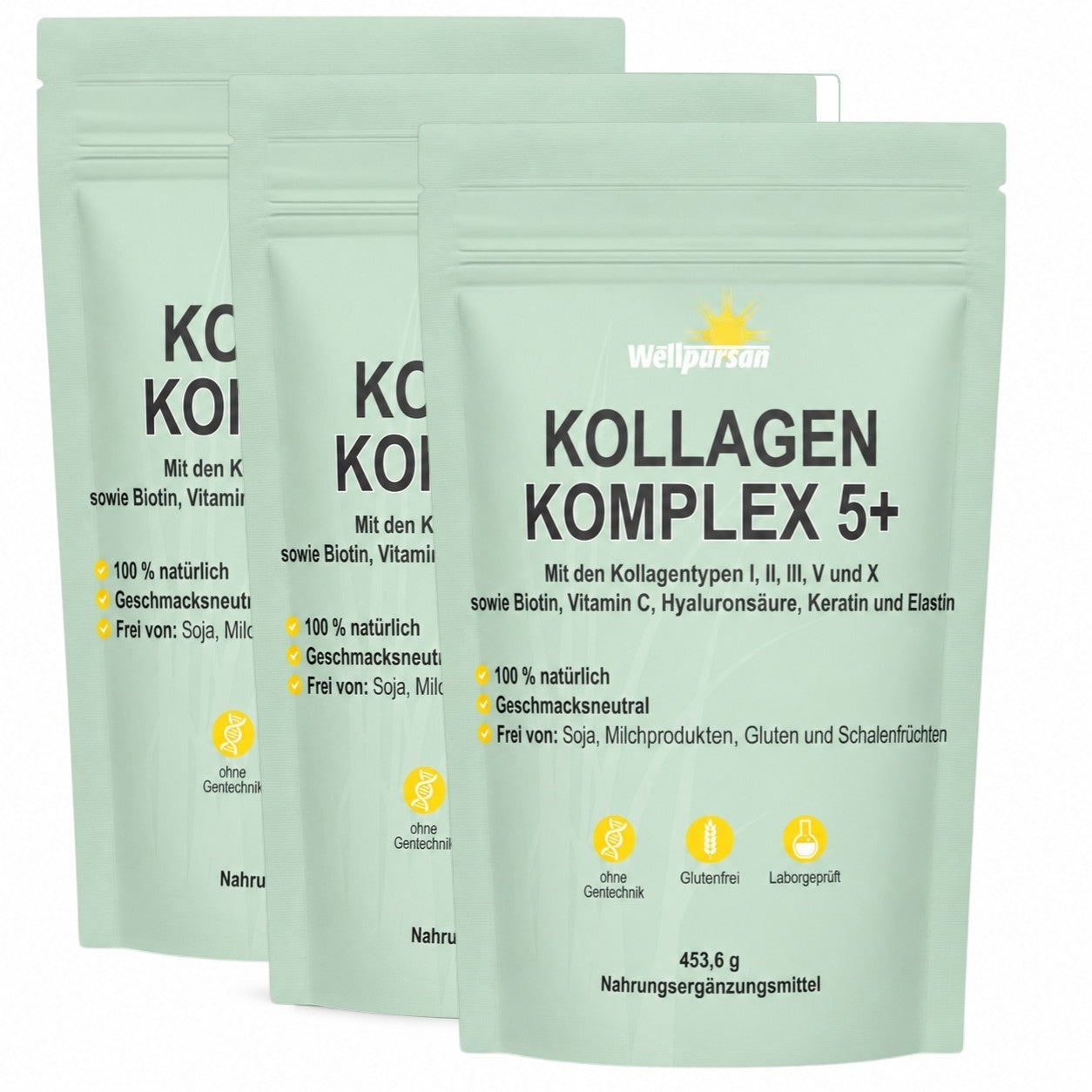 Kollagen-Komplex 5+ Multi-Kollagen Pulver mit Typ I, II, III, V & X