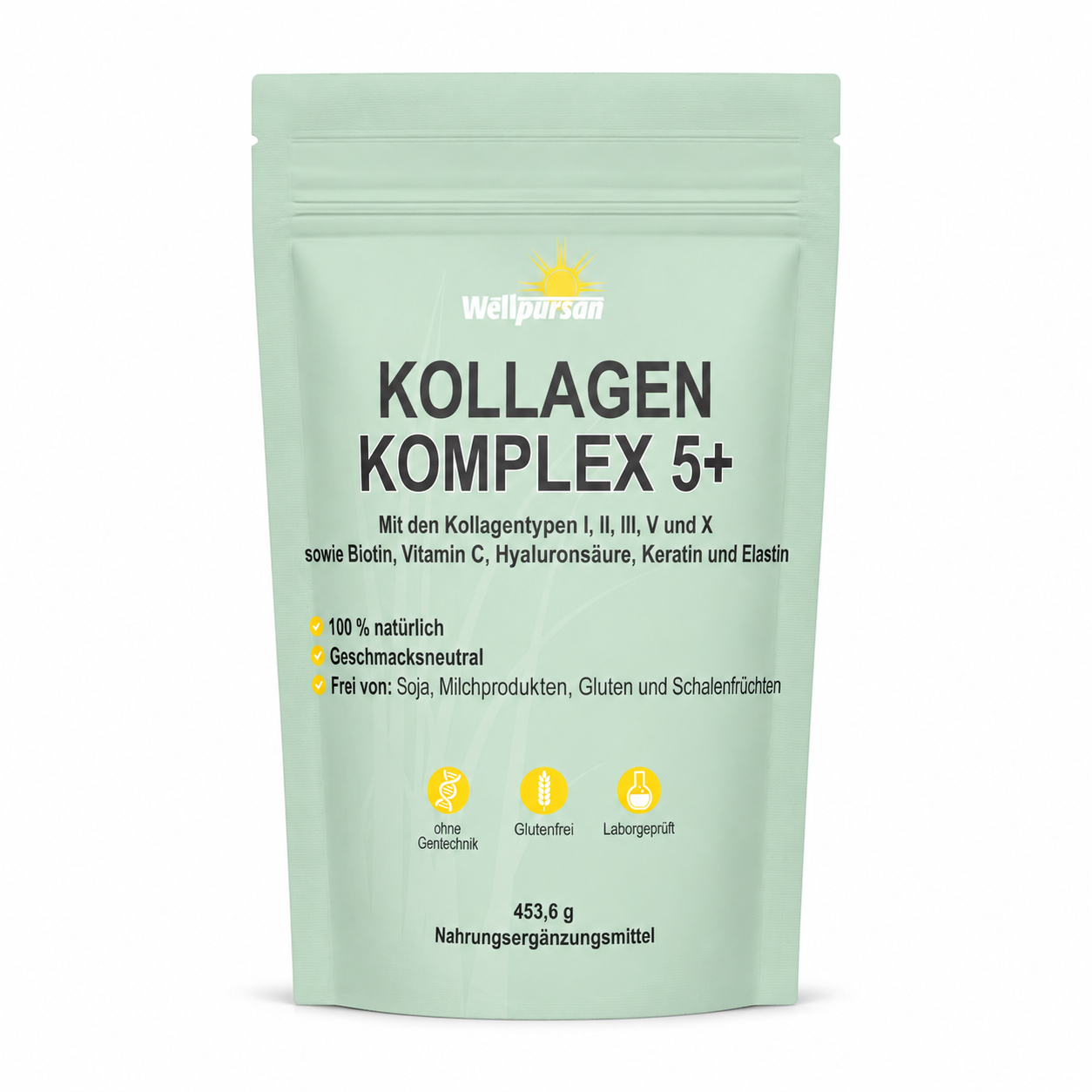 Kollagen-Komplex 5+ Multi-Kollagen Pulver mit Typ I, II, III, V & X