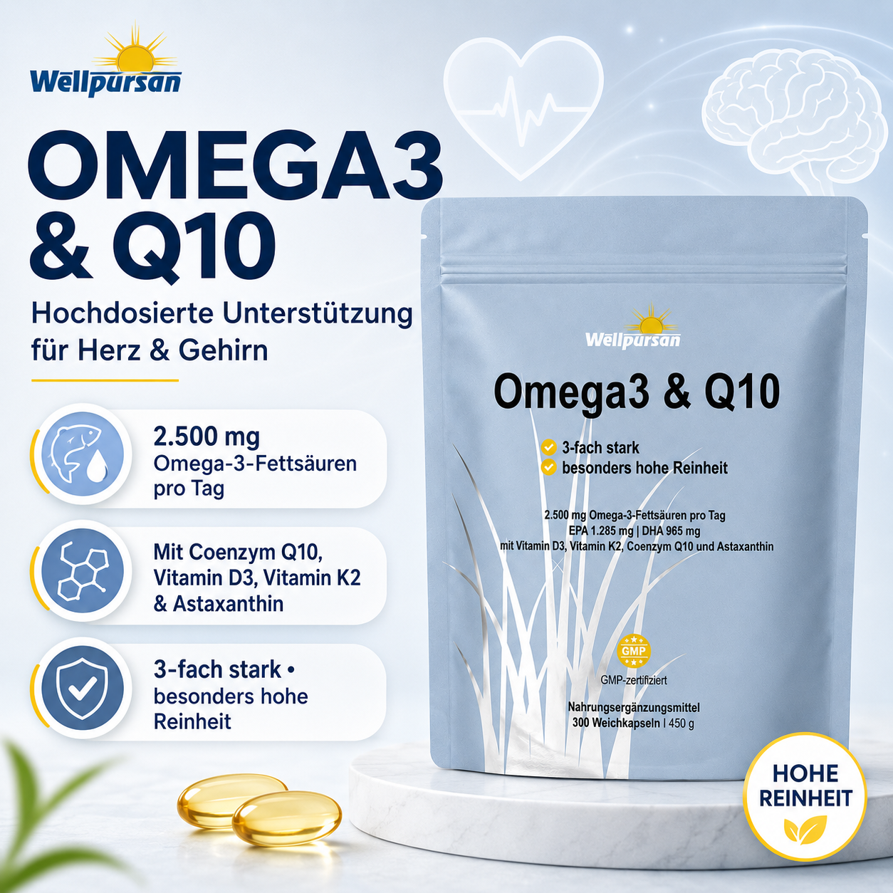 Omega3 & Q10-Kapseln