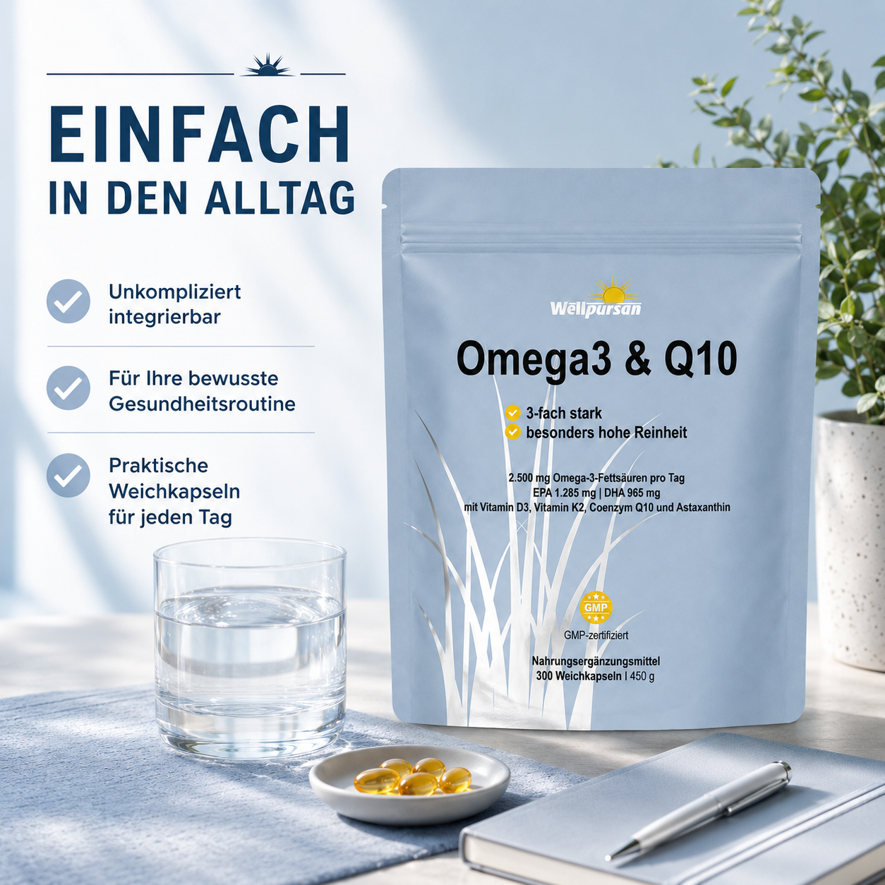 Omega3 & Q10-Kapseln
