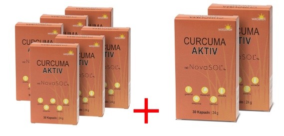 Curcuma aktiv mit NovaSol-Curcumin 6+2